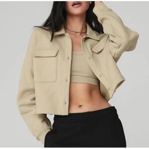 ALO Renown Yoga Tan cropped Jacket